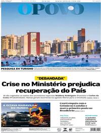 Capa do jornal O Povo 13/08/2020