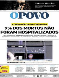 Capa do jornal O Povo 14/04/2020