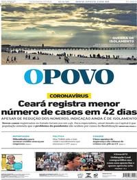Capa do jornal O Povo 15/06/2020