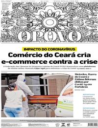 Capa do jornal O Povo 16/04/2020