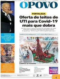 Capa do jornal O Povo 16/12/2020