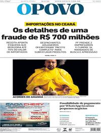 Capa do jornal O Povo 18/06/2020