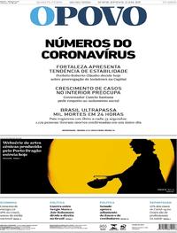 Capa do jornal O Povo 20/05/2020
