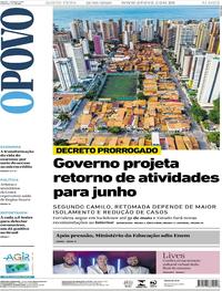 Capa do jornal O Povo 21/05/2020