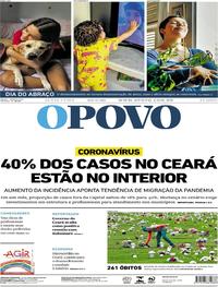 Capa do jornal O Povo 22/05/2020