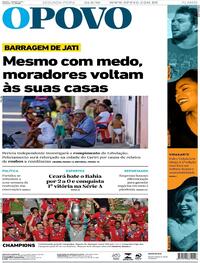 Capa do jornal O Povo 24/08/2020