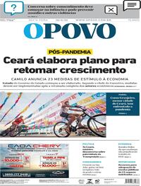 Capa do jornal O Povo 26/06/2020