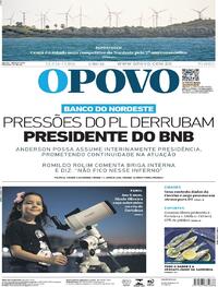 Capa do jornal O Povo 01/10/2021