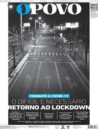Capa do jornal O Povo 05/03/2021