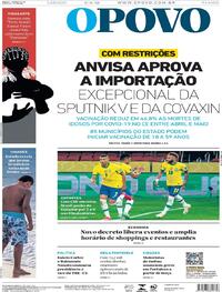 Capa do jornal O Povo 05/06/2021