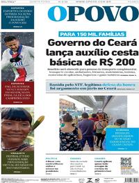 Capa do jornal O Povo 08/04/2021