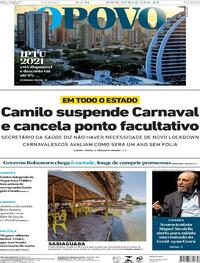Capa do jornal O Povo 09/01/2021