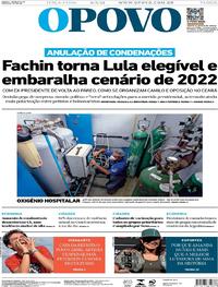 Capa do jornal O Povo 09/03/2021