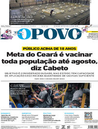 Capa do jornal O Povo 09/06/2021