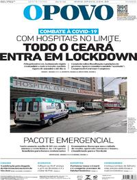 Capa do jornal O Povo 12/03/2021