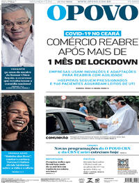 Capa do jornal O Povo 12/04/2021