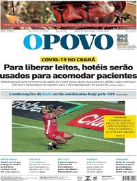 Capa do jornal O Povo 15/04/2021