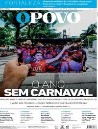 Capa do jornal O Povo 16/02/2021