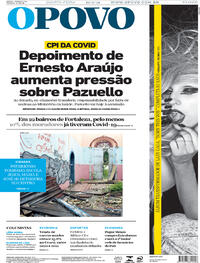 Capa do jornal O Povo 19/05/2021