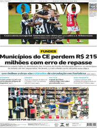 Capa do jornal O Povo 22/04/2021