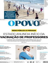 Capa do jornal O Povo 22/05/2021