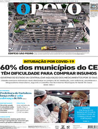 Capa do jornal O Povo 23/03/2021