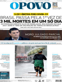 Capa do jornal O Povo 24/03/2021