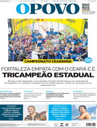 Capa do jornal O Povo 24/05/2021