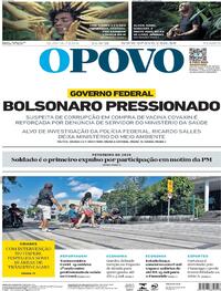 Capa do jornal O Povo 24/06/2021