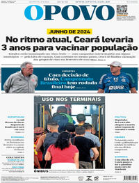 Capa do jornal O Povo 25/02/2021
