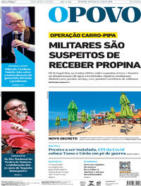 Capa do jornal O Povo 26/04/2021