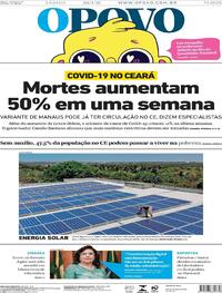 Capa do jornal O Povo 30/01/2021