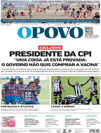 Capa do jornal O Povo 31/05/2021