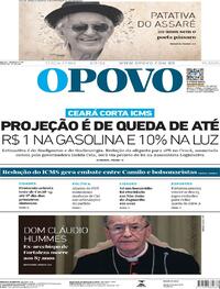 Capa do jornal O Povo 05/07/2022