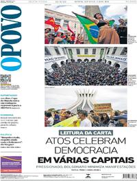 Capa do jornal O Povo 12/08/2022