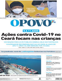 Capa do jornal O Povo 15/01/2022