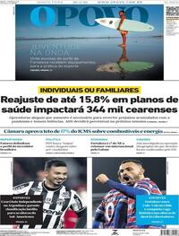 Capa do jornal O Povo 26/05/2022
