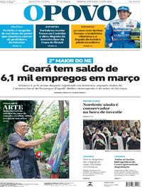 Capa do jornal O Povo 01/05/2024
