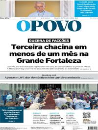Capa do jornal O Povo 04/03/2024