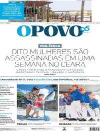 Capa do jornal O Povo 06/01/2024