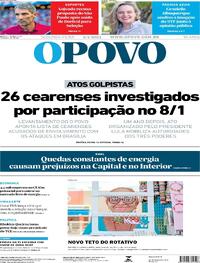 Capa do jornal O Povo 08/01/2024