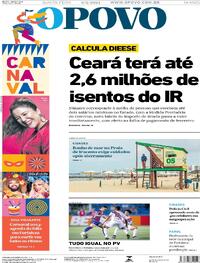 Capa do jornal O Povo 08/02/2024