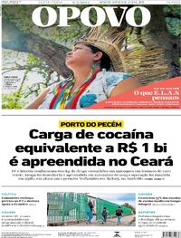 Capa do jornal O Povo 08/03/2024