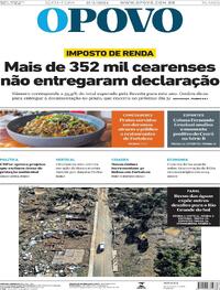 Capa do jornal O Povo 17/05/2024