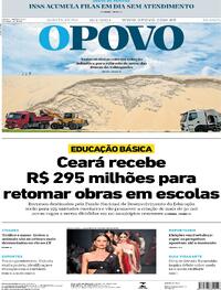 Capa do jornal O Povo 18/01/2024