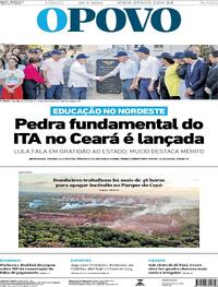 Capa do jornal O Povo 20/01/2024