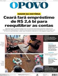 Capa do jornal O Povo 20/02/2024