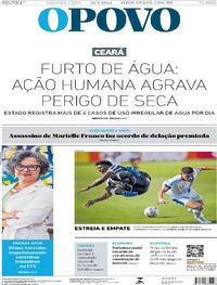 Capa do jornal O Povo 22/01/2024