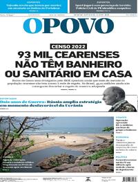 Capa do jornal O Povo 24/02/2024