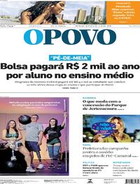 Capa do jornal O Povo 27/01/2024